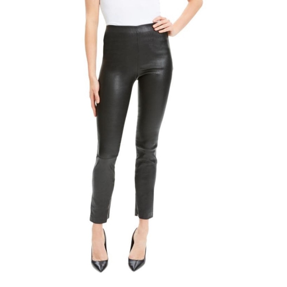 NEW Theory Bristol Leather Leggings Pants